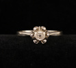Enstensring i 18k vitguld