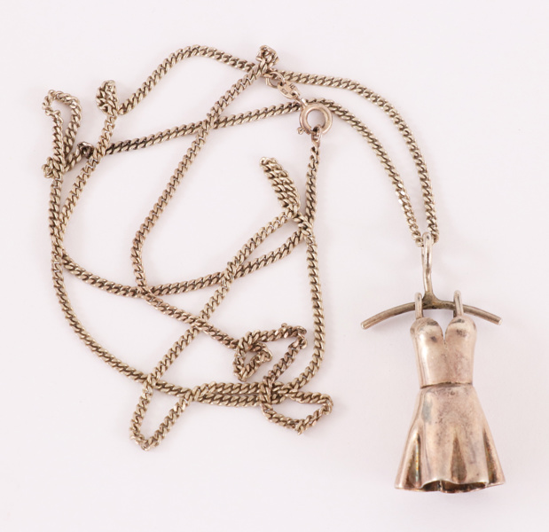 Halsband med hänge, sterlingsilver, Karin Ferner, Falun
