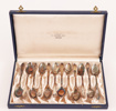 Kaffeskedar 12st, silver, "Haga"