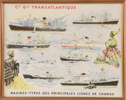 Affisch, "Cie Gle TRANSATLANTIQUE"