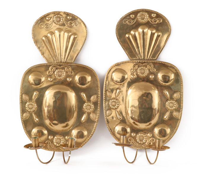 Ljusplåtar ett par, barockstil, 1900-talets första del