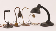 Lampfötter/lampor 5 delar, 1900-talets första hälft