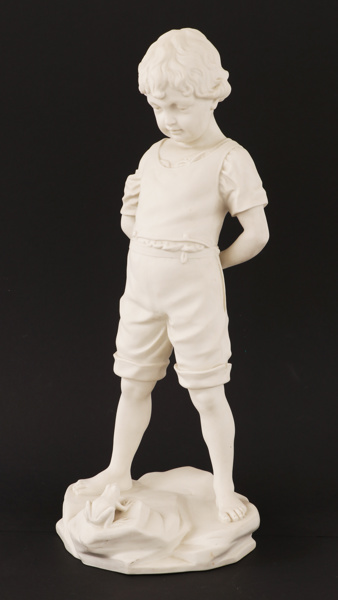 Figurin, "Pojke med groda", Gustavsberg, 1919