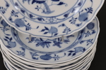Mattallrikar 12st, "Lökmönstret", Meissen, Tyskland