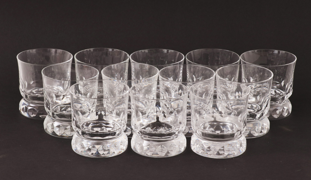 Whiskeyglas 12st, "Prince", Göran Wärff för Kosta 
