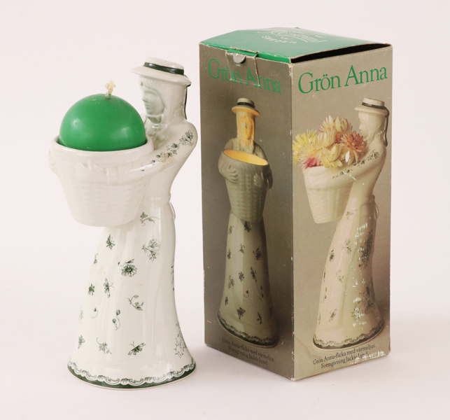 Ljuslykta, "Grön Anna", Jackie Lynd för Rörstrand