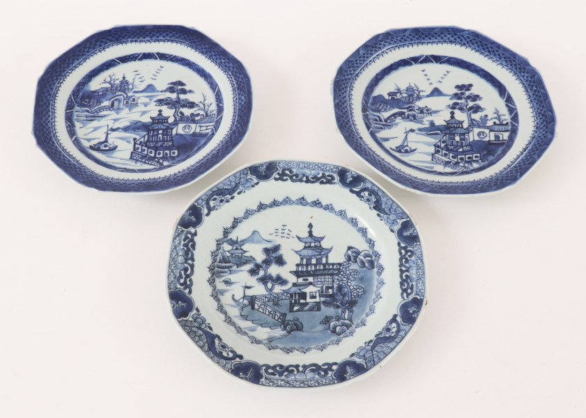 Tallrikar 3st, Kina, 1700-tal