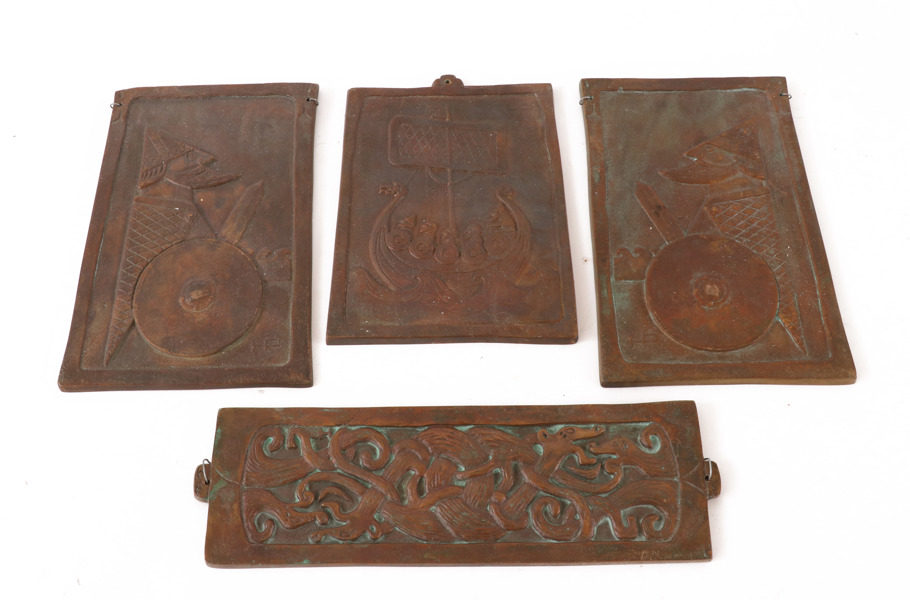 Reliefer 4st, omkring 1900-talets mitt