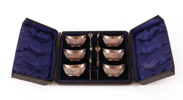 Saltkar med skedar 6st, sterlingsilver, Birmingham, England