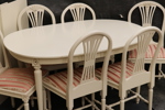 Matsalsmöblemang 7 delar, gustaviansk stil, 1900-tal