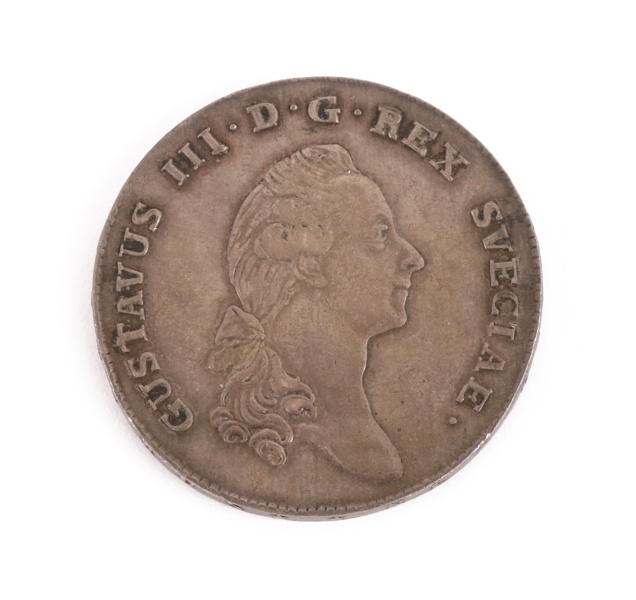 Mynt, 1 riksdaler silfmynt, Sverige, Gustav III, 1782