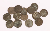 Besittningsmynt 14st, drottning Kristina, 1600-tal