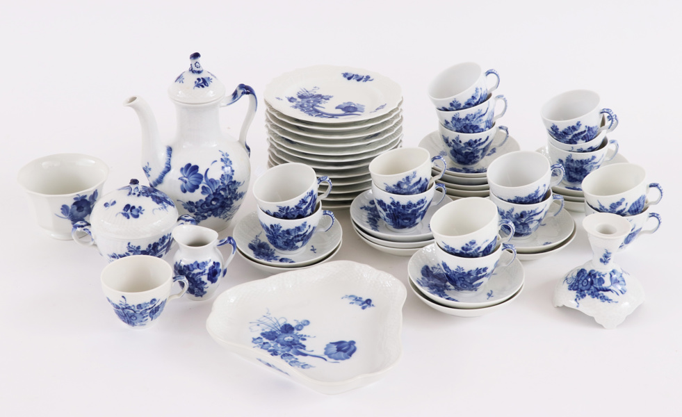 Kaffeservis, "Blå blomster", Royal Copenhagen