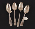 Matskedar 4st, silver, 17/1800-tal