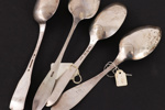 Matskedar 4st, silver, 17/1800-tal