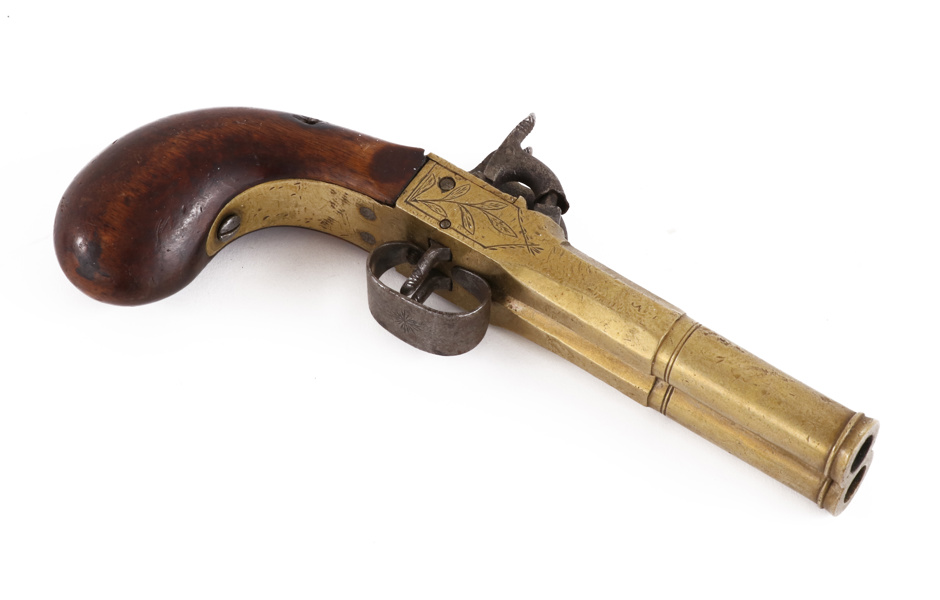 Dubbelpipig slaglåspistol, 1800-tal