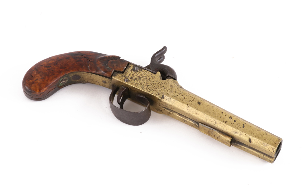 Dubbelpipig slaglåspistol, 1800-tal