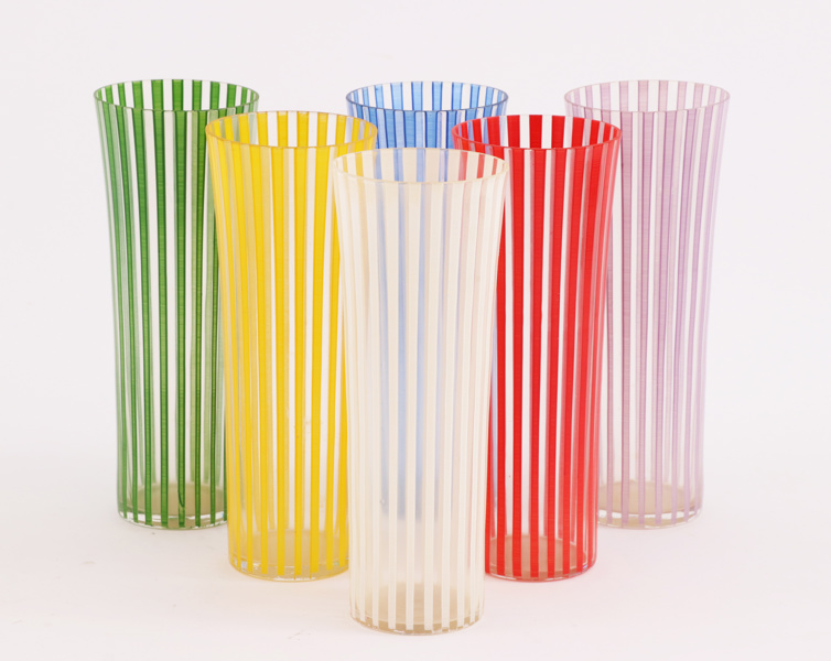 Highballglas 6st, "Strikt", Bengt Orup för Johansfors