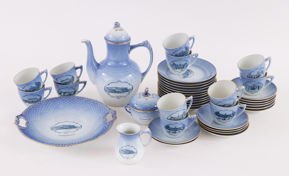 Kaffeservis, "Svenska Slott", Bing & Gröndahl, Danmark