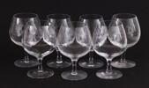 Konjaksglas 7st, "Chateau", Bertil Vallien för Kosta Boda