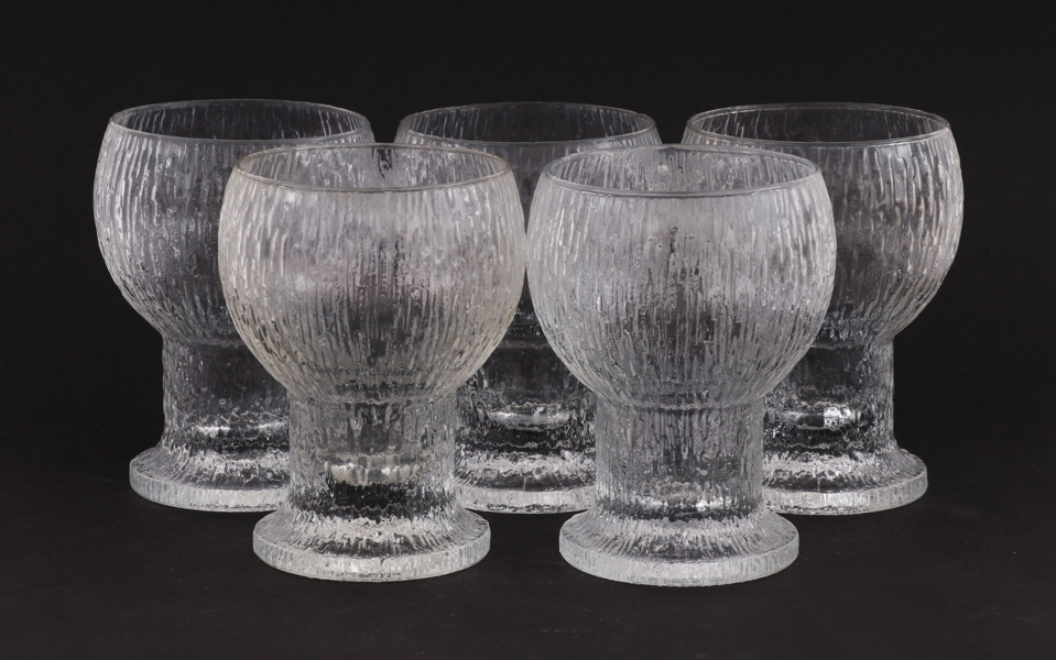 Ölglas 5st, "Kekkerit", Tapio Wirkkala för Iittala