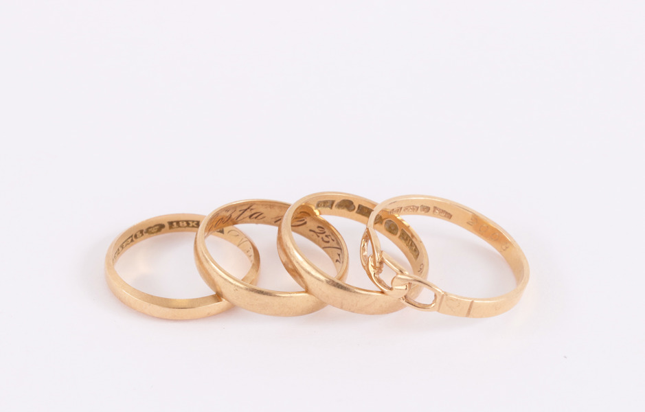 Ringar 4st, 18k