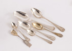 Silver 7 delar, bl.a. 1800-tal