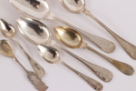 Silver 7 delar, bl.a. 1800-tal