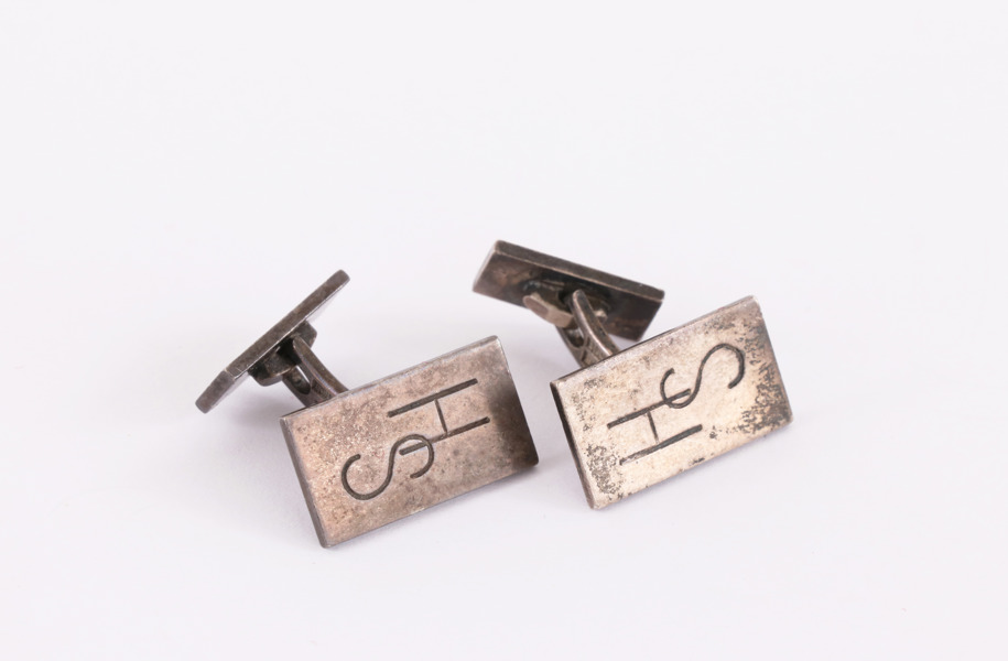 Manschettknappar ett par, sterlingsilver, Wiwen Nilsson, 1953