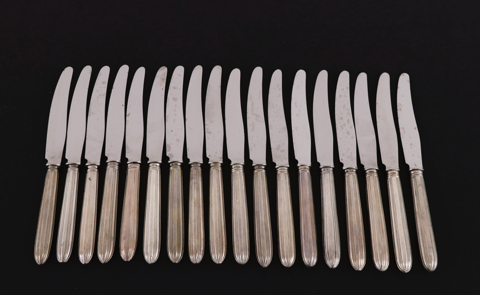 Matknivar 18st, silver, gustavianska, bl.a. 1793