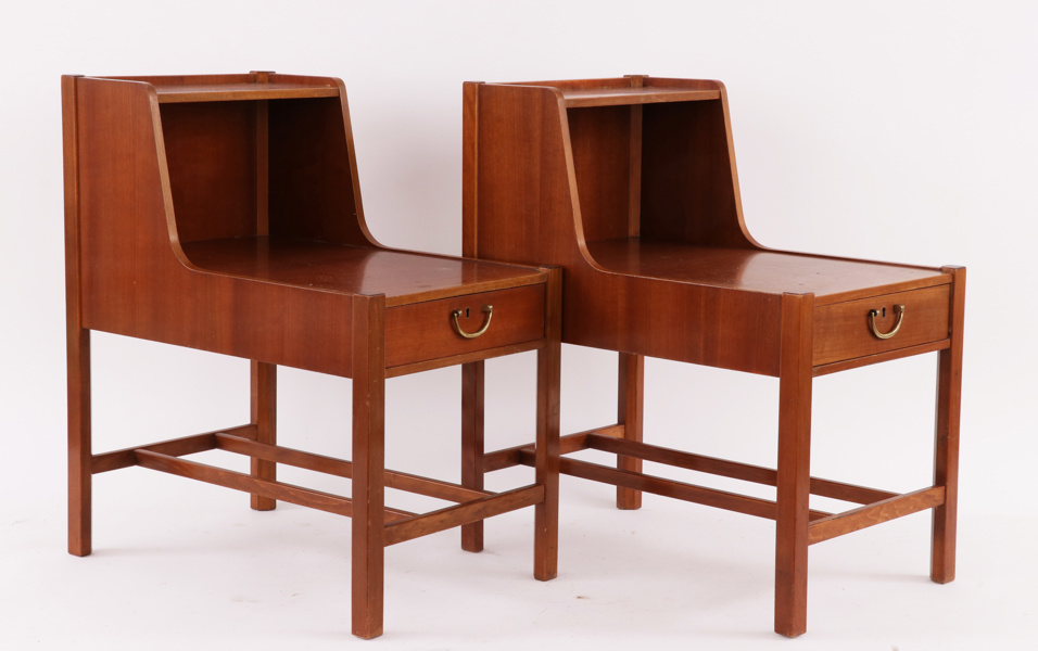 Nattduksbord ett par, "Futura", David Rosén för Nordiska Kompaniet, 1950/60-tal