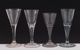 Vinglas 4st, sannolikt 1700-tal