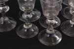 Starkvinsglas 9st, hessisk modell, 1700-tal