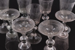 Starkvinsglas 9st, hessisk modell, 1700-tal