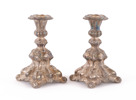 Ljusstakar ett par, silver, barockstil, 1900-tal