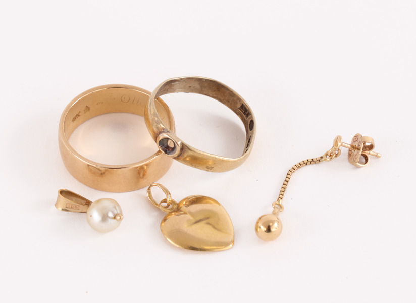 Smycken 5 delar, 18k