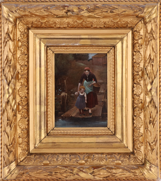 Delvis bemålat tryck, 1800-talets slut