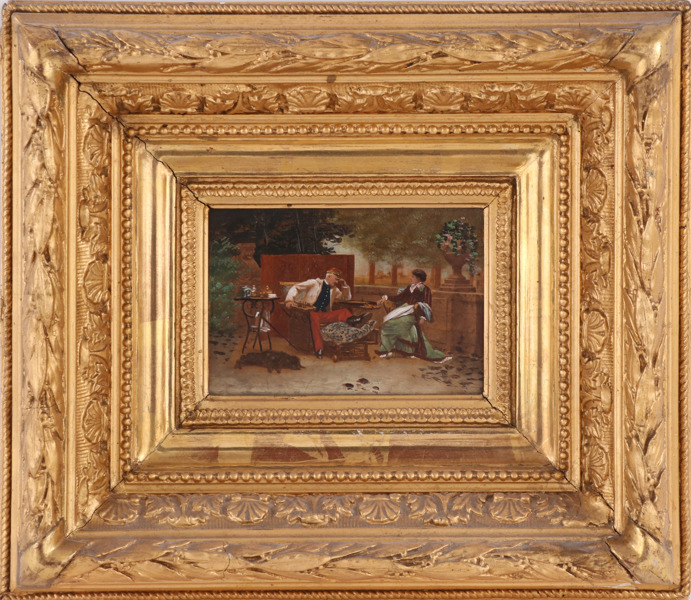 Delvis bemålat tryck, 1800-talets slut