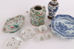Porslin 9 delar, Kina, bl.a. 1700-tal