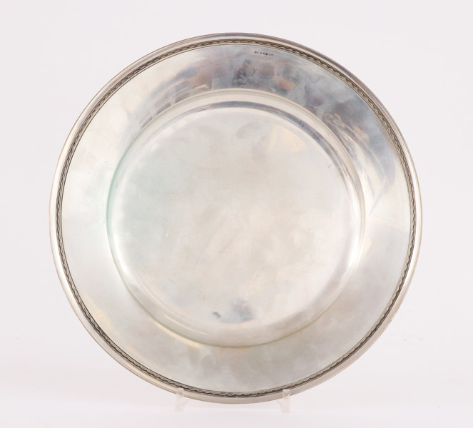 Kuverttallrik i silver, GAB, Stockholm, 1934