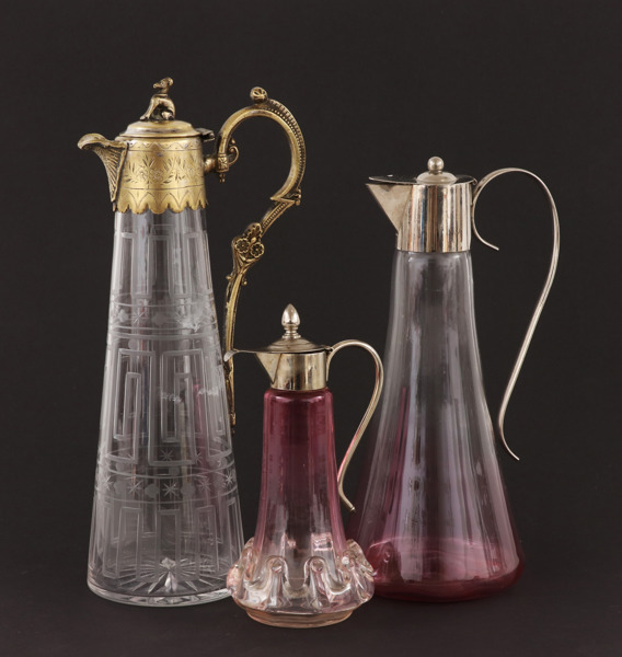 Serveringskannor 3st, tidigt 1900-tal