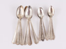 Kaffeskedar 6st samt moccaskedar 6st, silver