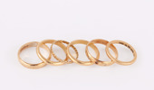 Ringar 6st, 18k