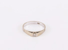 Enstensring i 18k vitguld