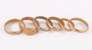 Ringar 6st, 18k