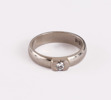 Enstensring i 18k vitguld