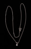 Halsband med hänge, 18k vitguld