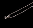 Halsband med hänge, 18k vitguld