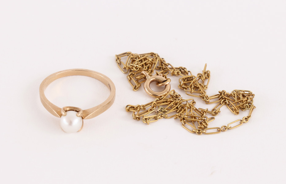 Smycken 2 delar, 14k