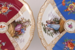 Skålfat 2st, Meissen samt KPM, 1800-tal